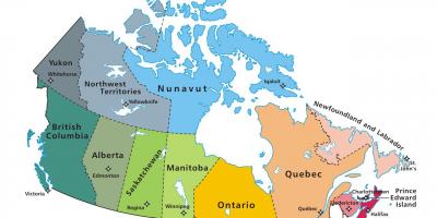 كندا المدارس خريطة